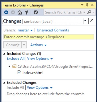 Visual Studio tools for Git changes